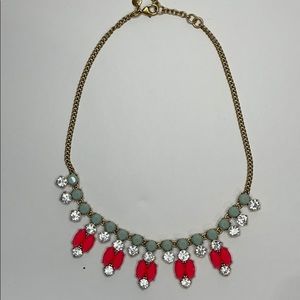 J. Crew Statement necklace hot pink and baby blue